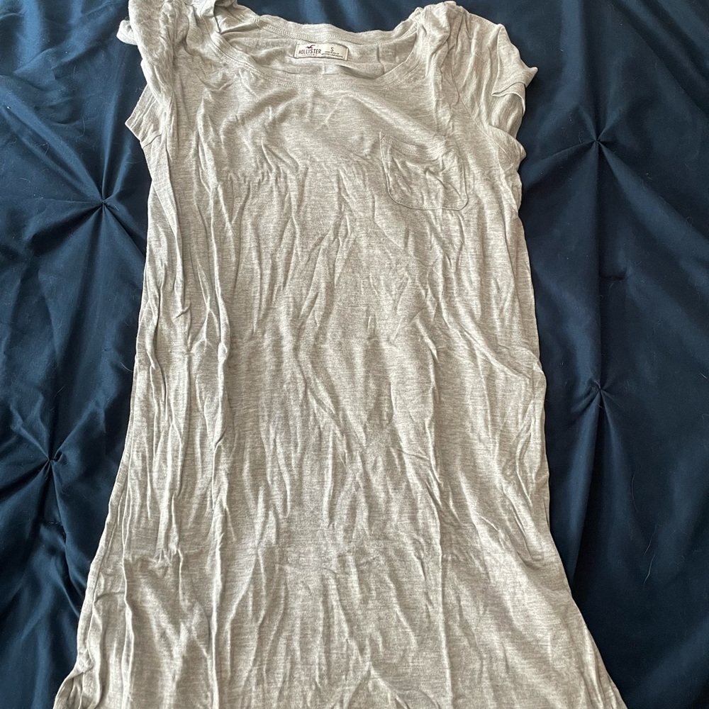 Hollister medium gray pocket t-shirt dress